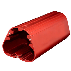 Red Anodized Aluminum Customized Cylinder Profile CNC Machined