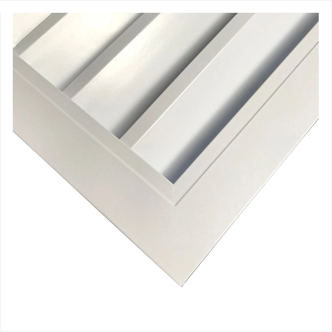 Ivory Powder Coated Aluminum Louver Extrusion Profile Request Dimension