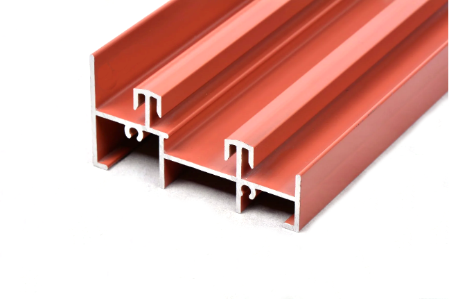 Fluorocarbon Painted Customized Red Extrusion Window Frame Aluminum Profile